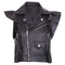 Women's Red Valentino leather ruffle biker vest jacket