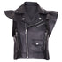 Women's Red Valentino leather ruffle biker vest jacket
