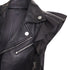 Women's Red Valentino leather ruffle biker vest jacket