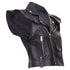 Women's Red Valentino leather ruffle biker vest jacket