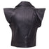 Women's Red Valentino leather ruffle biker vest jacket