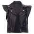 Women's Red Valentino leather ruffle biker vest jacket