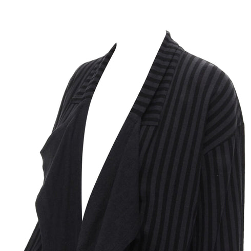 Women's Comme des Garcons striped wool draped front jacket