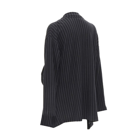 Women's Comme des Garcons striped wool draped front jacket