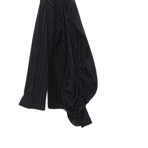 Women's Comme des Garcons striped wool draped front jacket