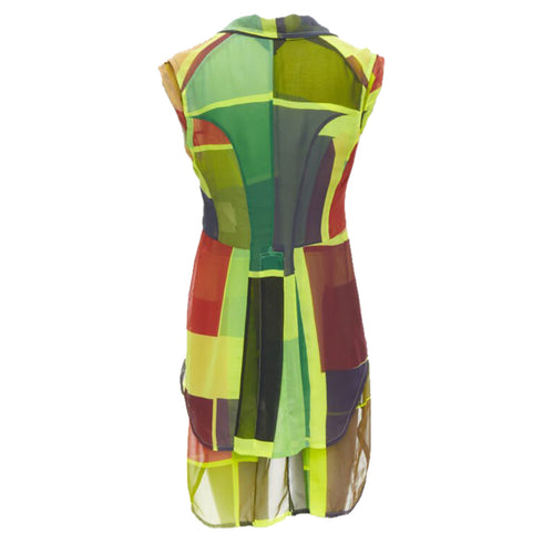 Women's Comme des Garcons pop colorblock layers cutaway vest