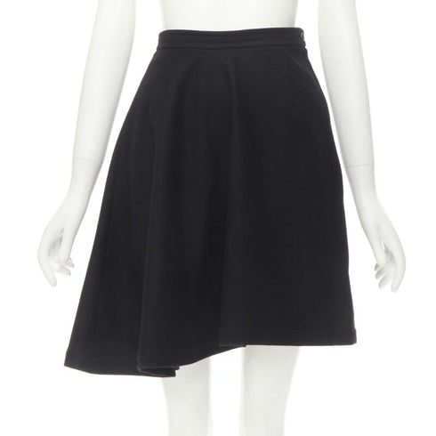 Women's Comme des Garcons wool felt asymmetric flared skirt