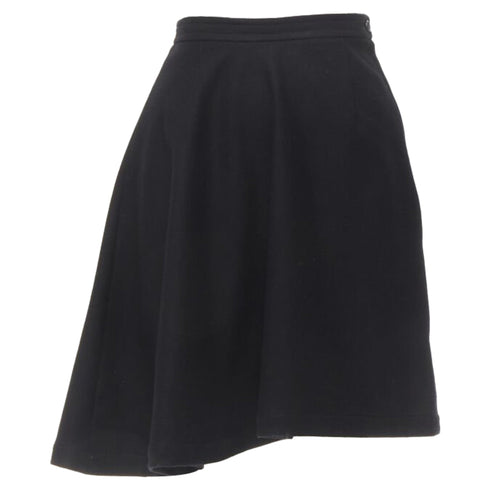 Women's Comme des Garcons wool felt asymmetric flared skirt