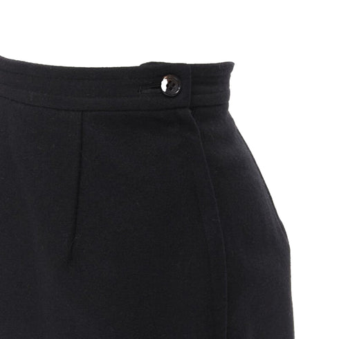 Women's Comme des Garcons wool felt asymmetric flared skirt