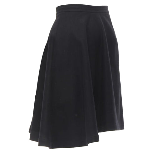 Women's Comme des Garcons wool felt asymmetric flared skirt