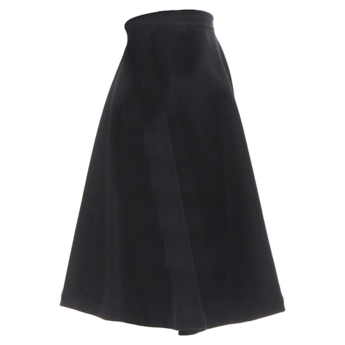Women's Comme des Garcons wool felt asymmetric flared skirt