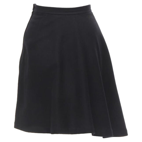 Women's Comme des Garcons wool felt asymmetric flared skirt