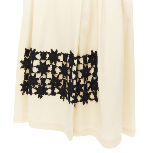 Women's Comme des Garcons lattice lace flared skirt