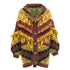 Women's Etro wool blend fringe trimmed jacquard cardigan