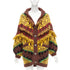Women's Etro wool blend fringe trimmed jacquard cardigan