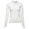 Women's Helmut Lang wiggly line motive jacquard long sleeve sweater