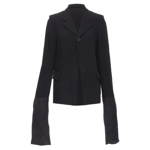 Women's Comme des Garcons wool long wide sleeve blazer jacket