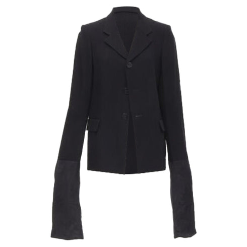 Women's Comme des Garcons wool long wide sleeve blazer jacket