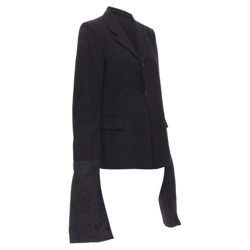 Women's Comme des Garcons wool long wide sleeve blazer jacket