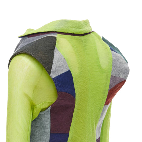 Women's Comme des Garcons colorblock layers layered vest