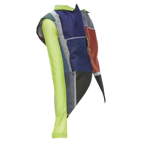 Women's Comme des Garcons colorblock layers layered vest