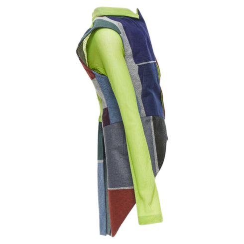 Women's Comme des Garcons colorblock layers layered vest
