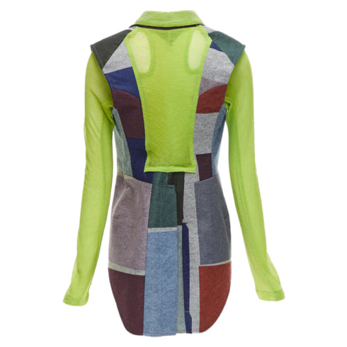 Women's Comme des Garcons colorblock layers layered vest