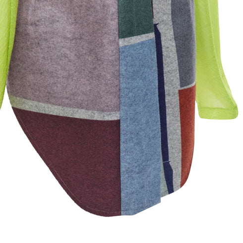 Women's Comme des Garcons colorblock layers layered vest