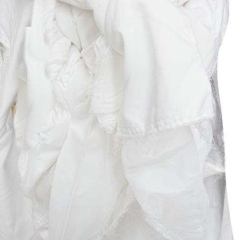 Women's Comme des Garcons cotton asymmetric knotted bundle vest jacket