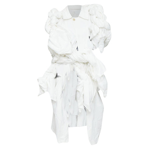 Women's Comme des Garcons cotton asymmetric knotted bundle vest jacket