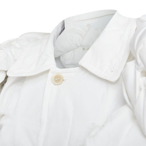 Women's Comme des Garcons cotton asymmetric knotted bundle vest jacket