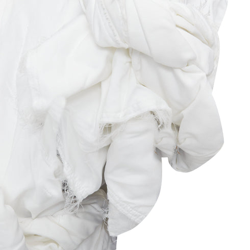 Women's Comme des Garcons cotton asymmetric knotted bundle vest jacket
