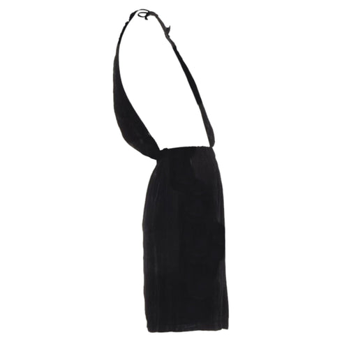 Women's Comme des Garcons velvet drawstring sash knee length skirt