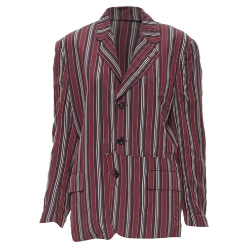 Women's Comme des Garcons stripe deconstructed blazer jacket