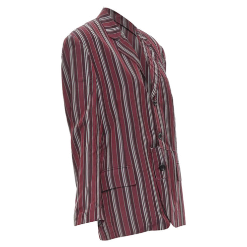 Women's Comme des Garcons stripe deconstructed blazer jacket