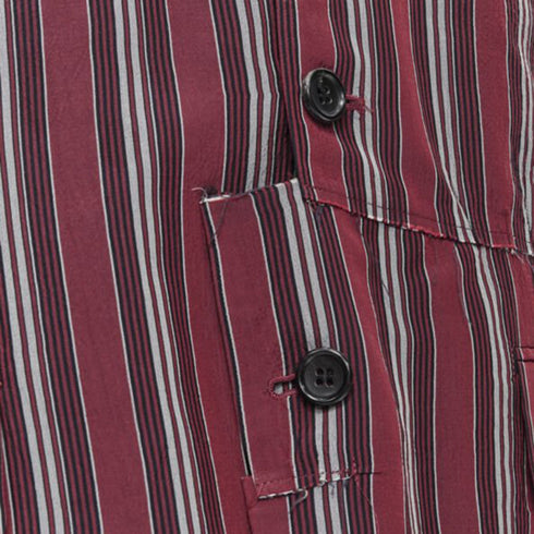 Women's Comme des Garcons stripe deconstructed blazer jacket