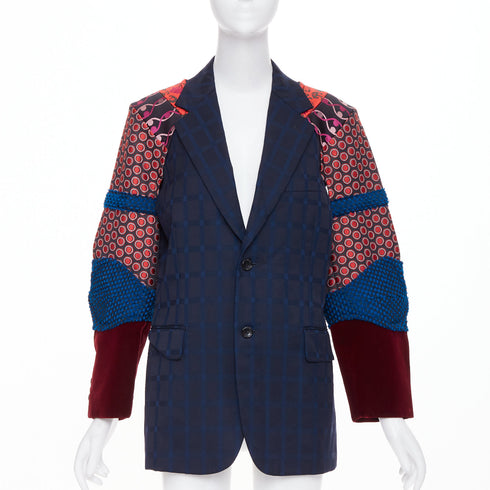 Men's Comme des Garcons Homme Plus check jacquard sleeve blazer