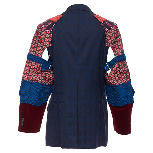 Men's Comme des Garcons Homme Plus check jacquard sleeve blazer