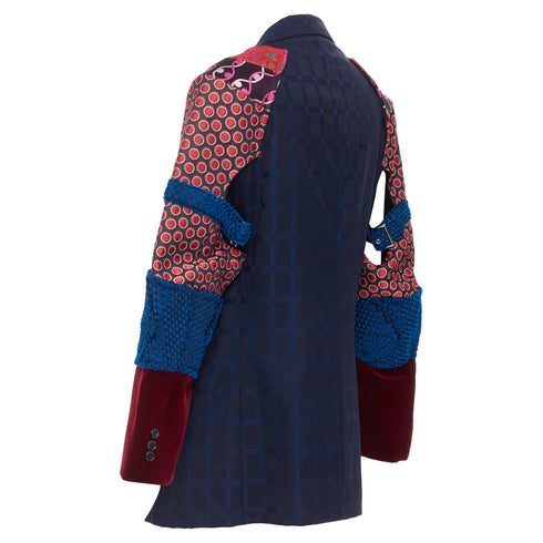 Men's Comme des Garcons Homme Plus check jacquard sleeve blazer