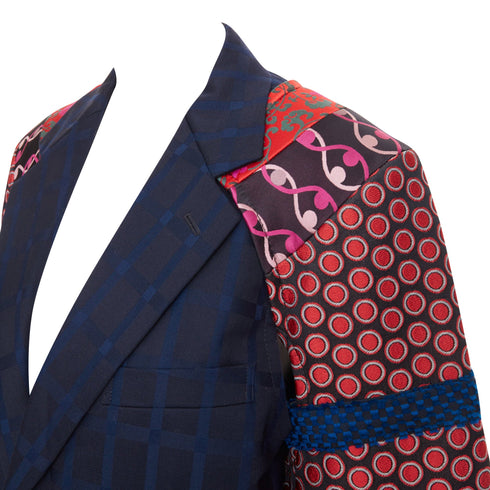 Men's Comme des Garcons Homme Plus check jacquard sleeve blazer