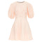 Women's Zimmermann wrap bodice linen puff sleeve dress