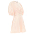 Women's Zimmermann wrap bodice linen puff sleeve dress