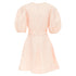 Women's Zimmermann wrap bodice linen puff sleeve dress