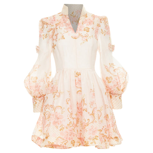 Women's Zimmermann Postcard Bow silk linen organza dress