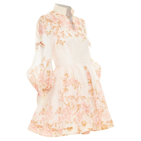 Women's Zimmermann Postcard Bow silk linen organza dress