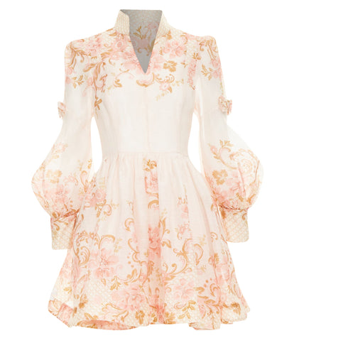 Women's Zimmermann Postcard Bow silk linen organza dress