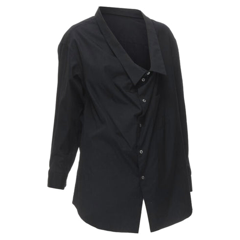 Women's Comme des Garcons asymmetric scoop collar oversized shirt