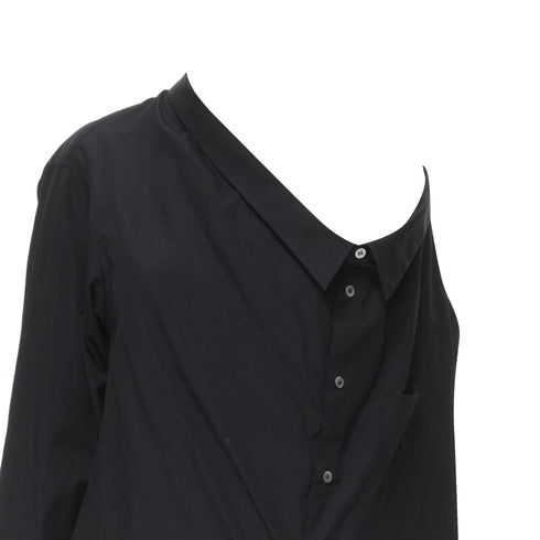 Women's Comme des Garcons asymmetric scoop collar oversized shirt