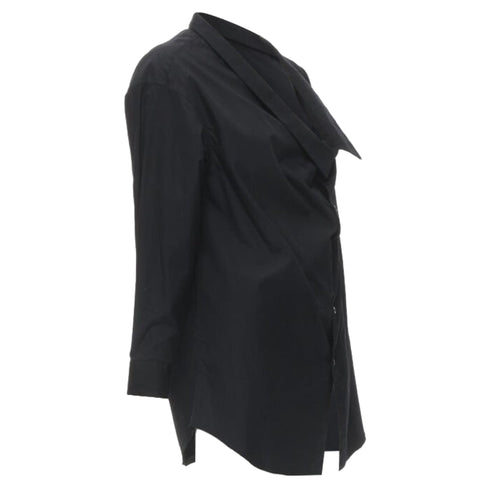 Women's Comme des Garcons asymmetric scoop collar oversized shirt