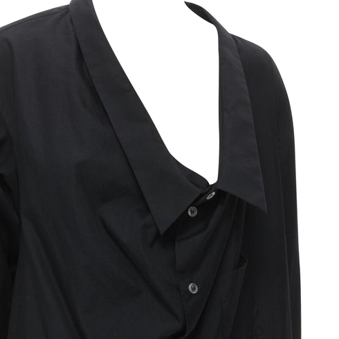 Women's Comme des Garcons asymmetric scoop collar oversized shirt